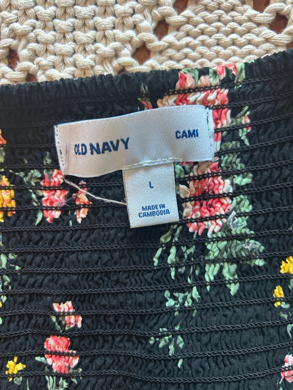 Old Navy Beautiful Black Floral Cami Midi Dress Szene L - Picture 5 of 9